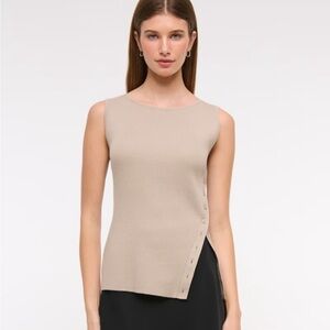NWT Abercrombie Asymmetrical Button Sweater Tank